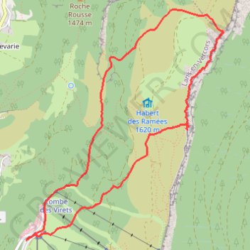 La Grande Roche Saint-Michel depuis Lans-en-Vercors GPS track, route, trail