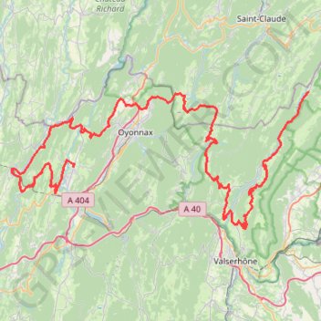 Tour Ain-Etape 3- Izernore/Lelex Mt Jura GPS track, route, trail