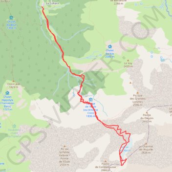 Belledonne : col de Gleysin GPS track, route, trail