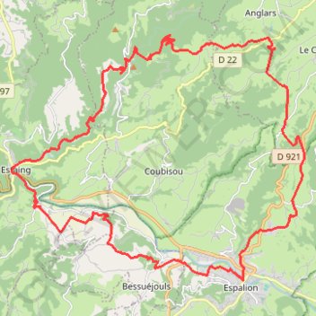 Espalion - Anglars - Cabrespine - Estaing - Espalion GPS track, route, trail