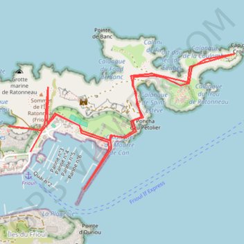 Île ratonneau GPS track, route, trail
