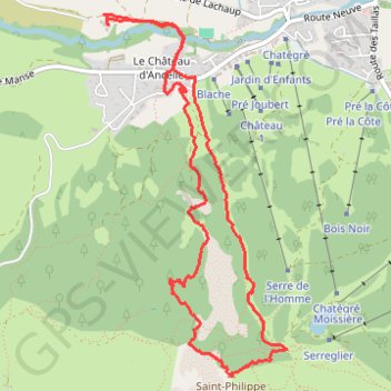 Ancelle-Saint-Philippe GPS track, route, trail