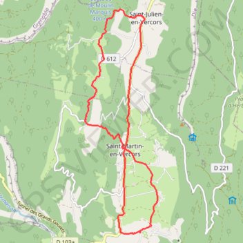 Tour du Vercors 2019 - Jour 1 GPS track, route, trail