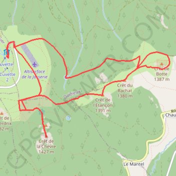 Boucle sur les hauteurs du Pilat GPS track, route, trail