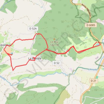 Taulanne chateauvieux GPS track, route, trail