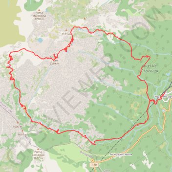 Monte d'Oro et les Cascades des Anglais GPS track, route, trail