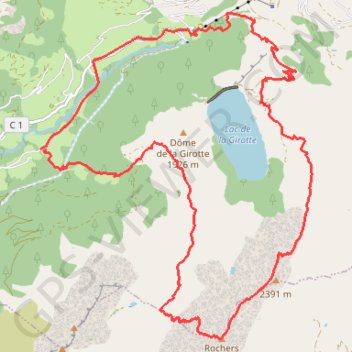 Rochers des Enclaves, par le col du Sallestet GPS track, route, trail