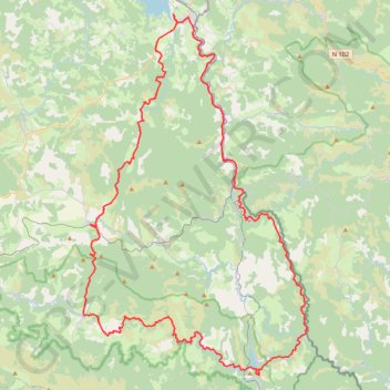 Naussac - lac de villefort GPS track, route, trail