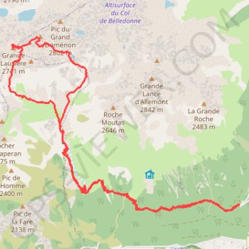 Grande Lauzière et Tour de Tête Noire GPS track, route, trail