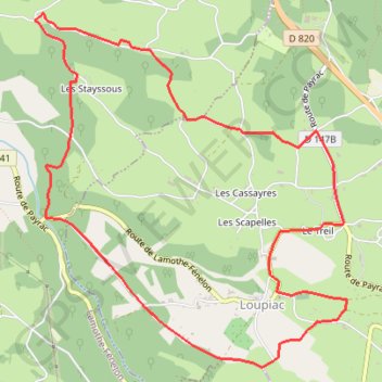 Loupiac GPS track, route, trail