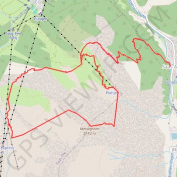 Saas-Almagell-Mittaghorn GPS track, route, trail