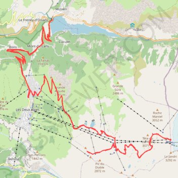 Balade en Oisans GPS track, route, trail