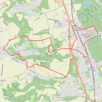 La Montagne de Rantigny GPS track, route, trail