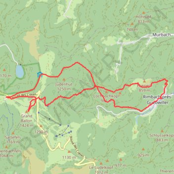 Grand Ballon GPS track, route, trail