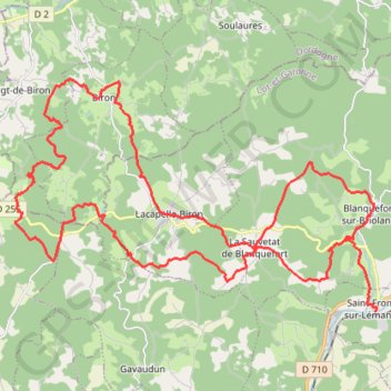 Saint-Front-sur-Lémance - Biron GPS track, route, trail