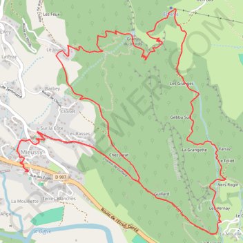 Circuit Grotte du Jourdy - Chapelle Saint Grat GPS track, route, trail