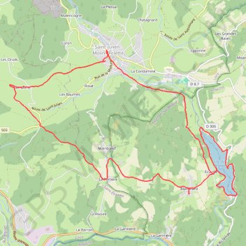 Barrage du Ternay GPS track, route, trail