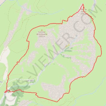 Tête du Vallon GPS track, route, trail