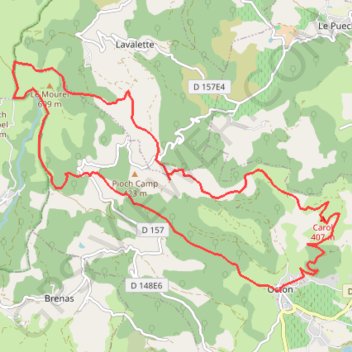 Octon - Toucou - Roubignac - Saint Amans GPS track, route, trail
