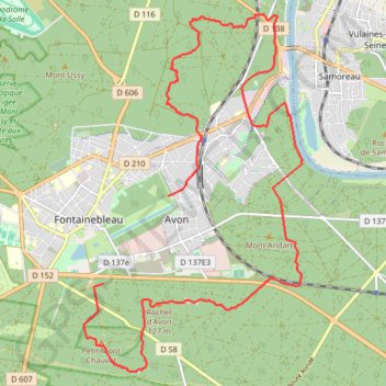 Fontainebleau Château GPS track, route, trail