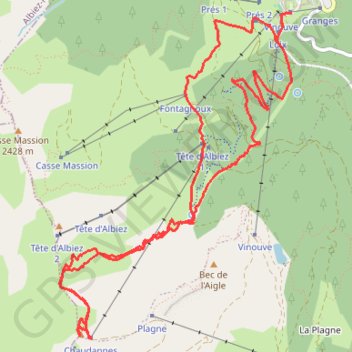 Pointe des Chaudannes GPS track, route, trail