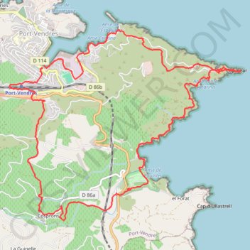 Port Vendres GPS track, route, trail