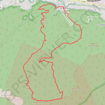 La Barasse - Mont Carpiagne - Mont Saint-Cyr GPS track, route, trail