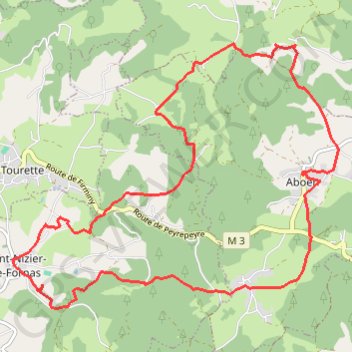 Saint Nizier de Fornas Aboën GPS track, route, trail