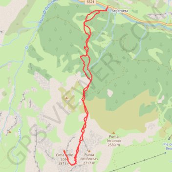 Cima delle Lose GPS track, route, trail