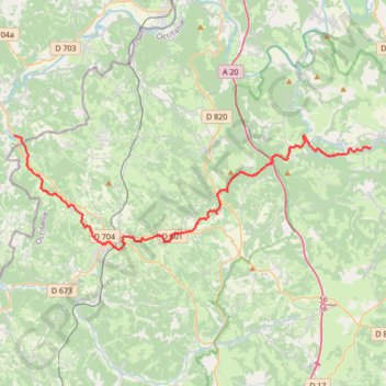 GR64 de Rocamadour à Saint Cirq Madelon, par Gourdon GPS track, route, trail