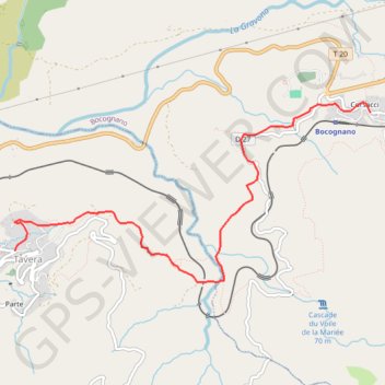 Tavera-Bocognano A/R GPS track, route, trail