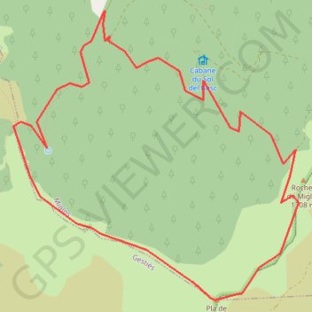 Pla de Montcamp depuis Norgeat GPS track, route, trail