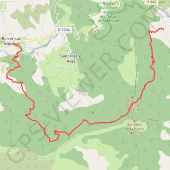 Barret sur Méouge - Antonaves (Grande Traversée des Préalpes) GPS track, route, trail
