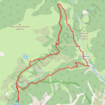 Ciaspolada à Castérino GPS track, route, trail
