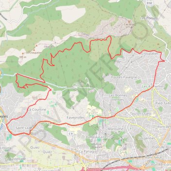 Oppidum de La Courtine - Ollioules GPS track, route, trail