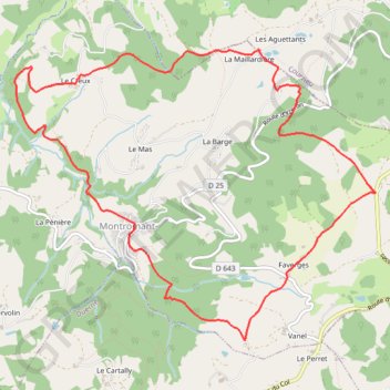 Montromant inversé GPS track, route, trail