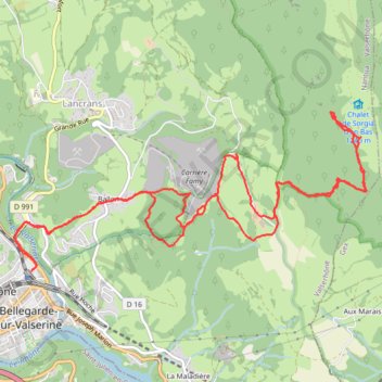 Bellegarde sur Valserine GPS track, route, trail