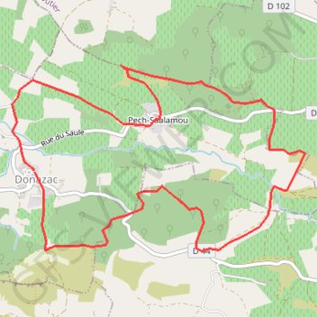 Rando boucle de Donazac GPS track, route, trail