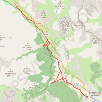Vallée de la Guisane GPS track, route, trail
