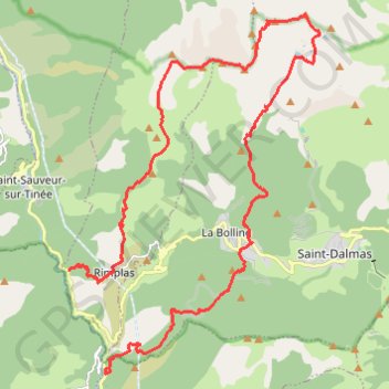 Mont Giraud et Lacs de Millefonts depuis la Tinée GPS track, route, trail