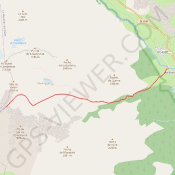 Les Jumelles S GPS track, route, trail