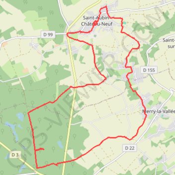 Randonnée Saint-Aubin-Château-Neuf GPS track, route, trail