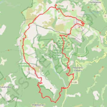 Sud Vercors - Boucle sur 3 jours GPS track, route, trail
