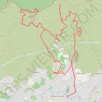 Petite boucle de Château-Gombert vers l'Étoile GPS track, route, trail