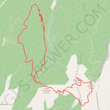 Petit Som, descente par le Pas du Loup GPS track, route, trail