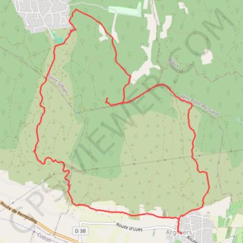 Les Darbounelles - Argilliers GPS track, route, trail