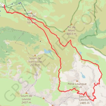 Soum de Lascours GPS track, route, trail