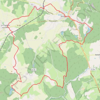 Chemins du Cœur des Vosges - Le Gué du Saut GPS track, route, trail