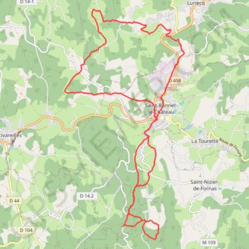 Saint-Bonnet le Château GPS track, route, trail
