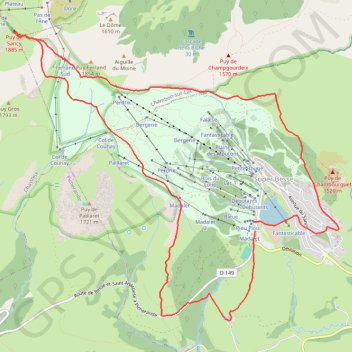 Rando - Montée au Sancy côté Super-Besse GPS track, route, trail